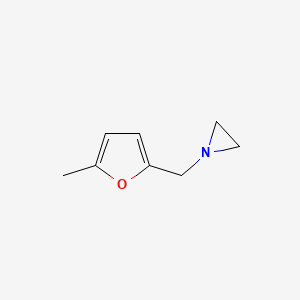 molecular formula C8H11NO B575157 1-((5-Methylfuran-2-yl)methyl)aziridine CAS No. 193202-85-6