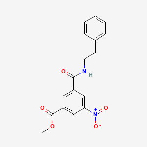molecular formula C17H16N2O5 B5751603 METHYL 3-NITRO-5-[(PHENETHYLAMINO)CARBONYL]BENZOATE 