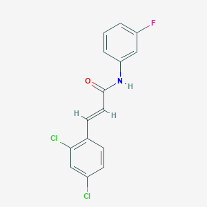 molecular formula C15H10Cl2FNO B5751682 (2E)-3-(2,4-dichlorophenyl)-N-(3-fluorophenyl)prop-2-enamide 