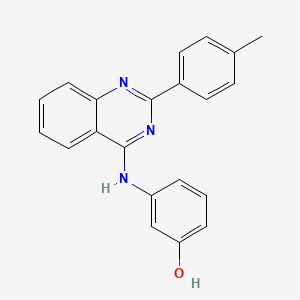 molecular formula C21H17N3O B5751734 3-{[2-(4-Methylphenyl)quinazolin-4-yl]amino}phenol 
