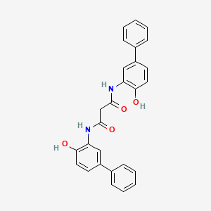 molecular formula C27H22N2O4 B575175 N,N'-Bis(2-hydroxy-5-phenylphenyl)malonamide CAS No. 169797-51-7