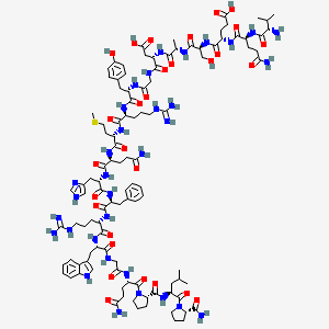 molecular formula C107H157N33O29S B575183 H-Val-Gln-Glu-Ser-Ala-Asp-Gly-Tyr-Arg-Met-Gln-His-Phe-Arg-Trp-Gly-Gln-Pro-Leu-Pro-NH2 CAS No. 170245-12-2