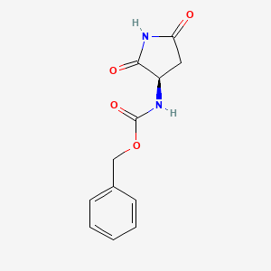 molecular formula C12H12N2O4 B575188 (R)-3-N-Cbz-Amino-succinimide CAS No. 179747-84-3