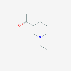 molecular formula C10H19NO B057519 1-(1-Propylpiperidin-3-yl)ethanone CAS No. 118371-33-8