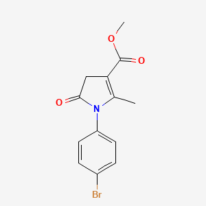molecular formula C13H12BrNO3 B5751936 methyl 1-(4-bromophenyl)-5-methyl-2-oxo-3H-pyrrole-4-carboxylate 