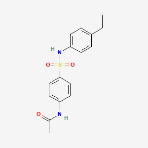 molecular formula C16H18N2O3S B5751940 N-{4-[(4-ethylphenyl)sulfamoyl]phenyl}acetamide 