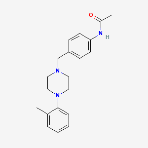 molecular formula C20H25N3O B5751985 N-[4-[[4-(2-methylphenyl)piperazin-1-yl]methyl]phenyl]acetamide 