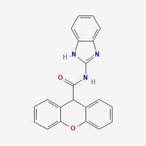molecular formula C21H15N3O2 B5751986 N-(1H-benzimidazol-2-yl)-9H-xanthene-9-carboxamide 