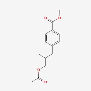 molecular formula C14H18O4 B575203 Methyl 4-(3-acetoxy-2-methylpropyl)benzoate CAS No. 170955-22-3