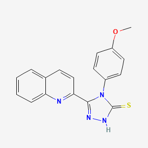 molecular formula C18H14N4OS B5752085 4-(4-methoxyphenyl)-5-(quinolin-2-yl)-4H-1,2,4-triazole-3-thiol 