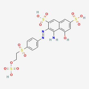 4-Amino-5-hydroxy-3-((4-((2-(sulphooxy)ethyl)sulphonyl)phenyl)azo)naphthalene-2,7-disulphonic acid