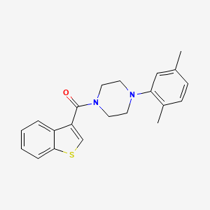 molecular formula C21H22N2OS B5752181 1-BENZOTHIOPHEN-3-YL[4-(2,5-DIMETHYLPHENYL)PIPERAZINO]METHANONE 