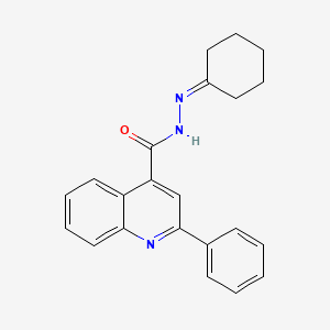 molecular formula C22H21N3O B5752200 N'-cyclohexylidene-2-phenylquinoline-4-carbohydrazide 
