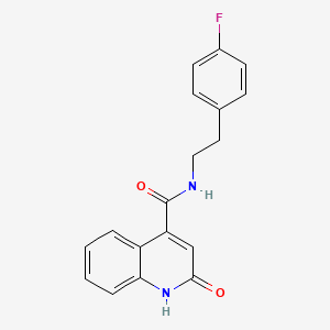 molecular formula C18H15FN2O2 B5752228 N-[2-(4-fluorophenyl)ethyl]-2-hydroxyquinoline-4-carboxamide 