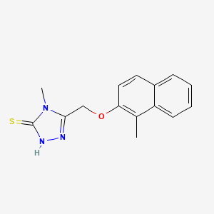 molecular formula C15H15N3OS B5752297 4-Methyl-5-(1-methyl-naphthalen-2-yloxymethyl)-4H-[1,2,4]triazole-3-thiol 