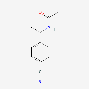 molecular formula C11H12N2O B575234 N-[1-(4-Cyanophenyl)ethyl]acetamide CAS No. 194342-60-4