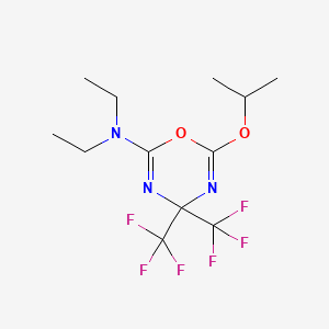 molecular formula C12H17F6N3O2 B5752342 N,N-diethyl-6-propan-2-yloxy-4,4-bis(trifluoromethyl)-1,3,5-oxadiazin-2-amine 