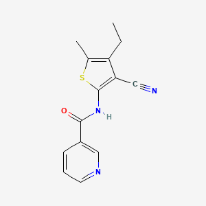 molecular formula C14H13N3OS B5752352 N-(3-cyano-4-ethyl-5-methylthiophen-2-yl)pyridine-3-carboxamide 