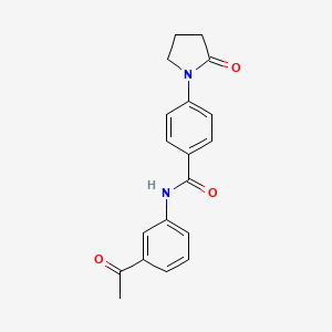 molecular formula C19H18N2O3 B5752374 N-(3-acetylphenyl)-4-(2-oxopyrrolidin-1-yl)benzamide 
