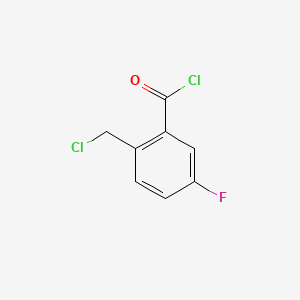 molecular formula C8H5Cl2FO B575239 2-(Chloromethyl)-5-fluorobenzoyl chloride CAS No. 191934-72-2