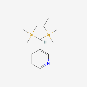 molecular formula C15H29NSi2 B575241 3-[(Triethylsilyl)(trimethylsilyl)methyl]pyridine CAS No. 171497-97-5