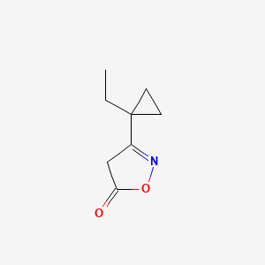 molecular formula C8H11NO2 B575242 3-(1-Ethylcyclopropyl)isoxazol-5(4H)-one CAS No. 190384-05-5