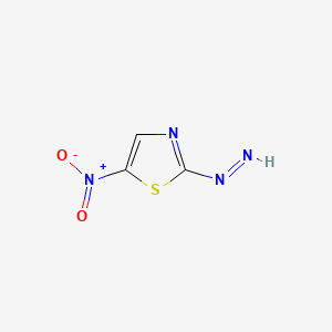 molecular formula C3H2N4O2S B575244 2-Diazenyl-5-nitro-1,3-thiazole CAS No. 182493-96-5