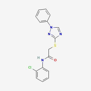 molecular formula C16H13ClN4OS B5752444 N~1~-(2-CHLOROPHENYL)-2-[(1-PHENYL-1H-1,2,4-TRIAZOL-3-YL)SULFANYL]ACETAMIDE 