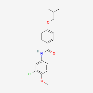molecular formula C18H20ClNO3 B5752459 N-(3-chloro-4-methoxyphenyl)-4-(2-methylpropoxy)benzamide 