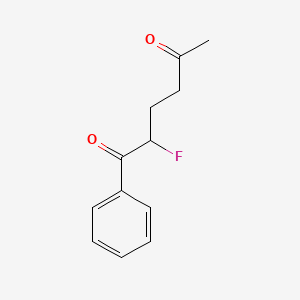 2-Fluoro-1-phenylhexane-1,5-dione