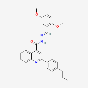 molecular formula C28H27N3O3 B5752533 N'~4~-[(E)-1-(2,5-DIMETHOXYPHENYL)METHYLIDENE]-2-(4-PROPYLPHENYL)-4-QUINOLINECARBOHYDRAZIDE 