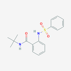 molecular formula C17H20N2O3S B5752541 2-Benzenesulfonamido-N-tert-butylbenzamide 