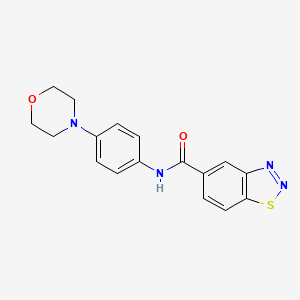 molecular formula C17H16N4O2S B5752553 N-(4-morpholin-4-ylphenyl)-1,2,3-benzothiadiazole-5-carboxamide 