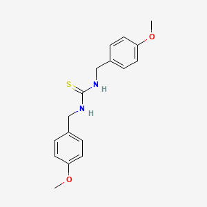 molecular formula C17H20N2O2S B5752561 Thiourea, N,N'-bis[(4-methoxyphenyl)methyl]- CAS No. 22313-70-8