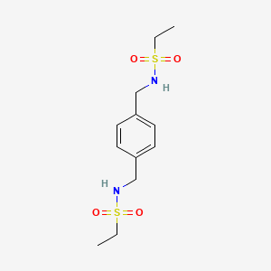 molecular formula C12H20N2O4S2 B5752573 N-{[4-(ETHANESULFONAMIDOMETHYL)PHENYL]METHYL}ETHANE-1-SULFONAMIDE 