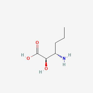 molecular formula C6H13NO3 B575258 (2R,3S)-3-Amino-2-hydroxyhexanoic acid CAS No. 160801-75-2