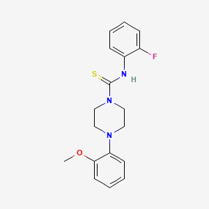 molecular formula C18H20FN3OS B5752629 N-(2-fluorophenyl)-4-(2-methoxyphenyl)piperazine-1-carbothioamide 
