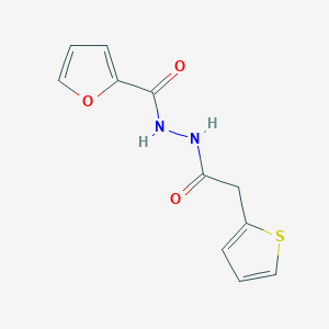 molecular formula C11H10N2O3S B5752642 N'-[2-(thiophen-2-yl)acetyl]furan-2-carbohydrazide 