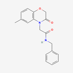 molecular formula C18H18N2O3 B5752716 N-BENZYL-2-(6-METHYL-3-OXO-3,4-DIHYDRO-2H-1,4-BENZOXAZIN-4-YL)ACETAMIDE 