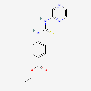 molecular formula C14H14N4O2S B5752747 Ethyl 4-(pyrazin-2-ylcarbamothioylamino)benzoate 