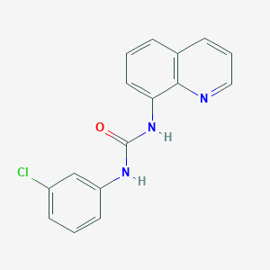 molecular formula C16H12ClN3O B5752855 1-(3-chlorophenyl)-3-quinolin-8-ylurea 