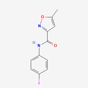 molecular formula C11H9IN2O2 B5752864 N-(4-iodophenyl)-5-methyl-1,2-oxazole-3-carboxamide 
