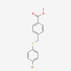molecular formula C15H13BrO2S B5752901 Methyl 4-{[(4-bromophenyl)sulfanyl]methyl}benzoate 