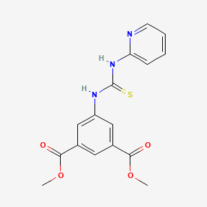 molecular formula C16H15N3O4S B5752932 DIMETHYL 5-{[(2-PYRIDYLAMINO)CARBOTHIOYL]AMINO}ISOPHTHALATE 
