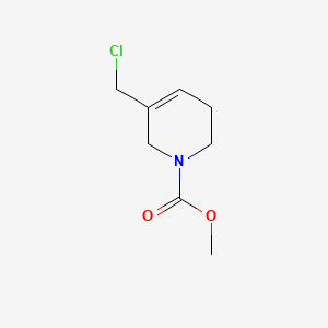 molecular formula C8H12ClNO2 B575296 methyl 5-(chloromethyl)-3,6-dihydro-2H-pyridine-1-carboxylate CAS No. 194492-02-9