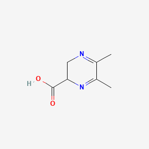 molecular formula C7H10N2O2 B575299 5,6-Dimethyl-2,3-dihydropyrazine-2-carboxylic acid CAS No. 160532-39-8