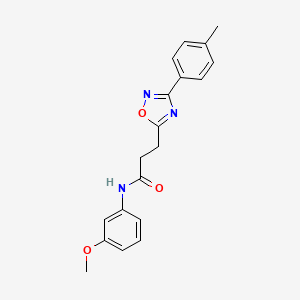 molecular formula C19H19N3O3 B5752990 N-(3-methoxyphenyl)-3-[3-(4-methylphenyl)-1,2,4-oxadiazol-5-yl]propanamide 
