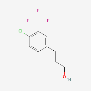 molecular formula C10H10ClF3O B575307 3-(4-Chloro-3-trifluoromethyl-phenyl)-propan-1-OL CAS No. 178369-96-5