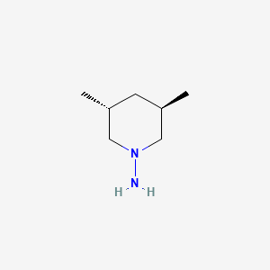 molecular formula C7H16N2 B575308 (3R,5R)-3,5-dimethylpiperidin-1-amine CAS No. 168272-96-6