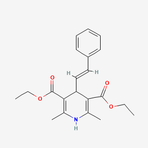molecular formula C21H25NO4 B5753146 diethyl 2,6-dimethyl-4-(2-phenylvinyl)-1,4-dihydro-3,5-pyridinedicarboxylate 